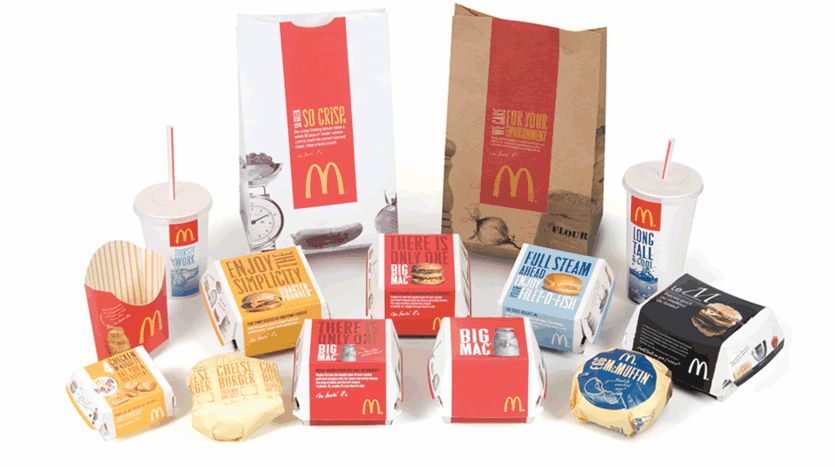 Поменялась упаковка. Упаковка Макдоналдс в 2000 году. Ребрендинг макдональдс упаковок. Макдональдс упаковка 2021. Эволюция упаковки макдональдс.